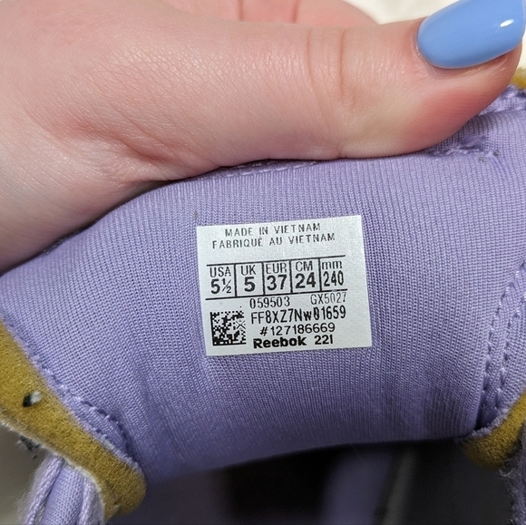 Reebok X Cardi B Club C Chunky Platform Sneakers in Crisp Purple Size 37 - Picture 9 of 9